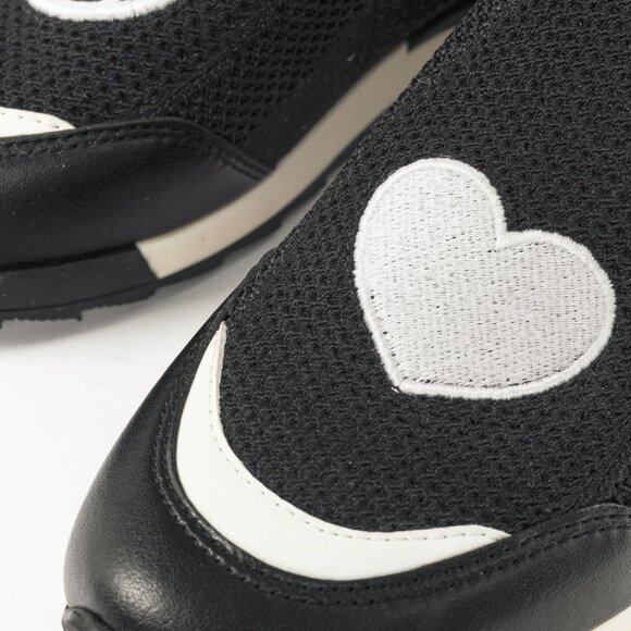 Love Moschino Black Love & Peace Slip-On Knit Sneakers - Picture 8 of 12